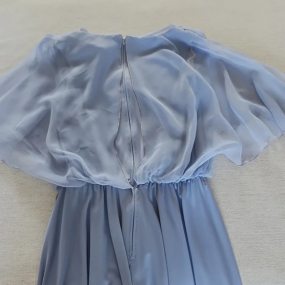 Vintage Sears Sheer Cape Overlay Cocktail Dress with Pearl Detail Size M - Picture 8 of 8